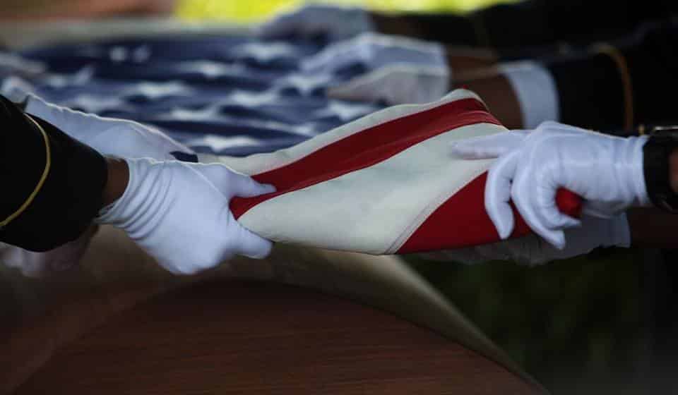 Honoring America's Warriors Honor Guard Folding Flag